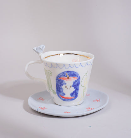 Blue tea set