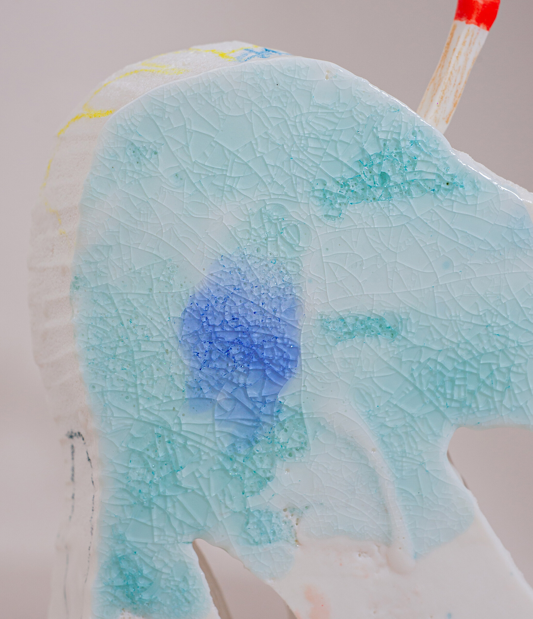 Drops — porcelain detail, blue